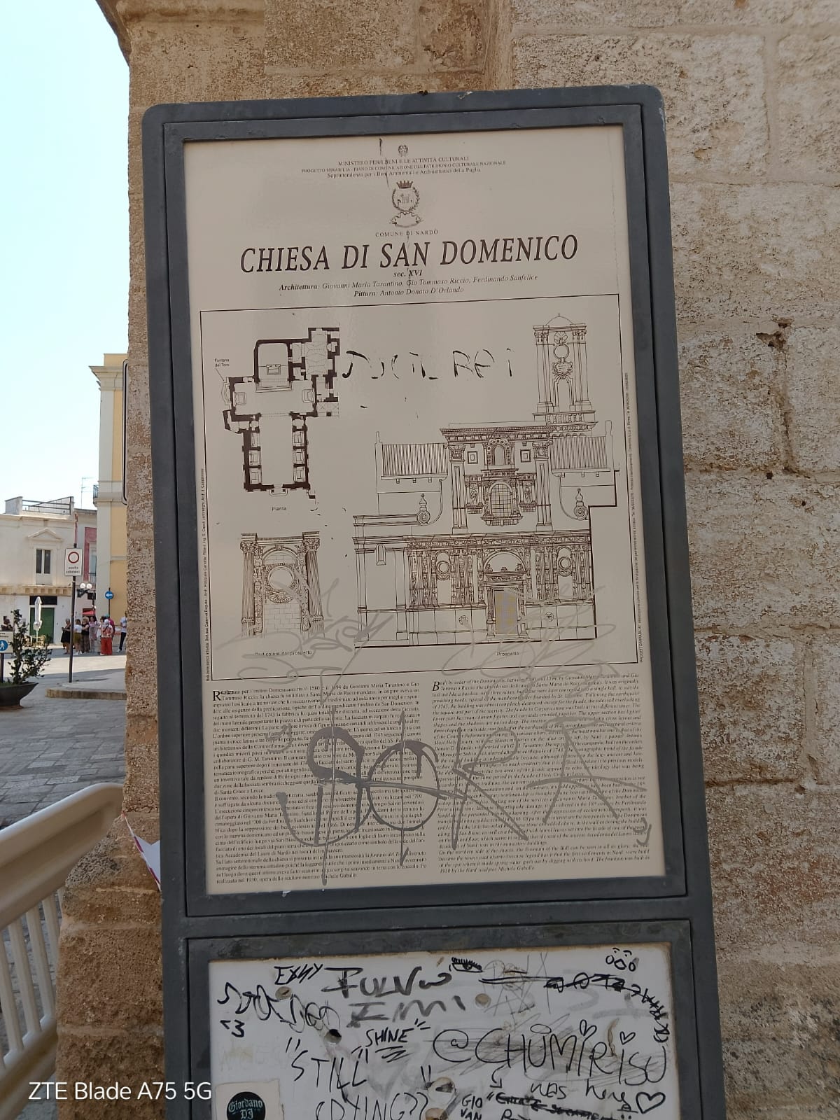 Painel informativo da Chiesa di San Domenico.