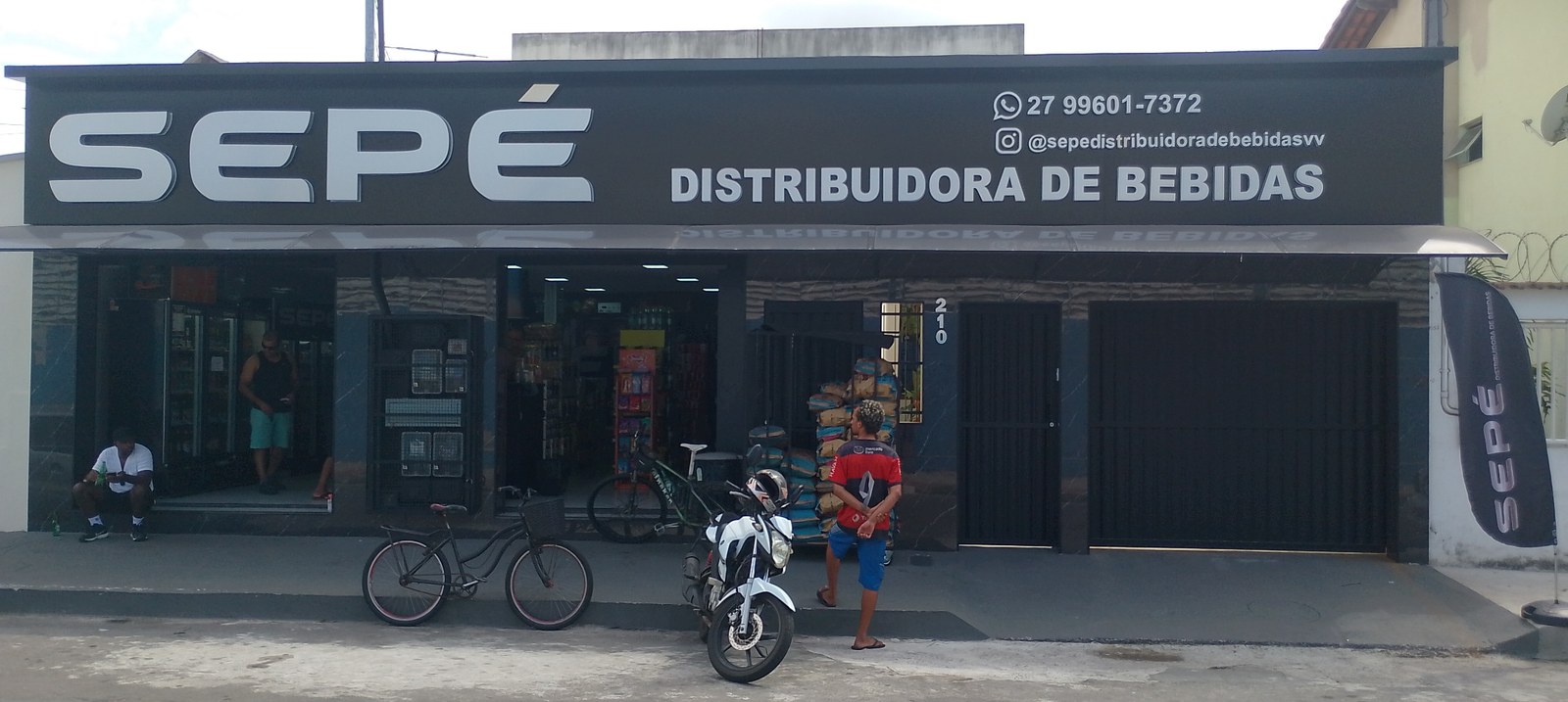Fachada da Sepé Distribuidora de Bebidas no Soteco